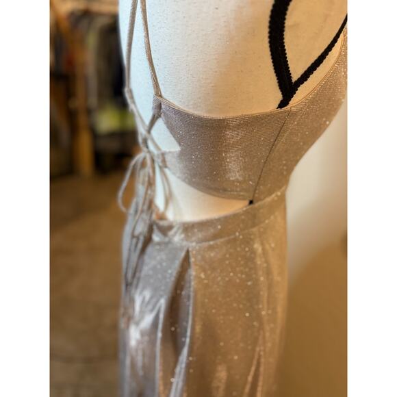 Crystal Doll Juniors Gold Sprakle A-Line Evening Gown Size 5 NEW - Picture 8 of 9